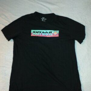 Nike T-Shirt Mens Large Orange/Purple/Mint Green